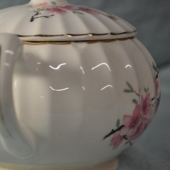 vintage W.S. George Bolero peach blossom 123A 16 oz sugar bowl with lid (214w) - Picture 4 of 14
